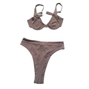 Riot Swim in Mauve Underwire Bikini 2P|Top SMALL |Bottoms M